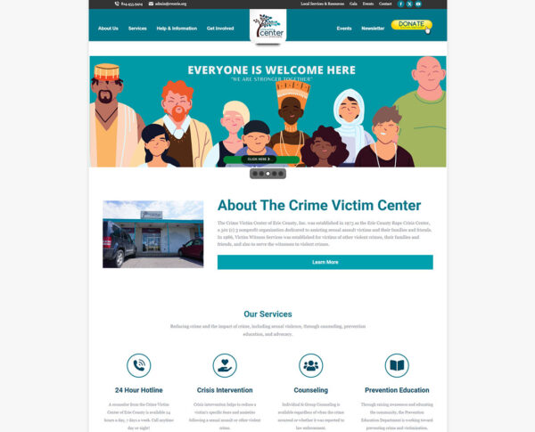 Crime Victim Center Website Design & Development