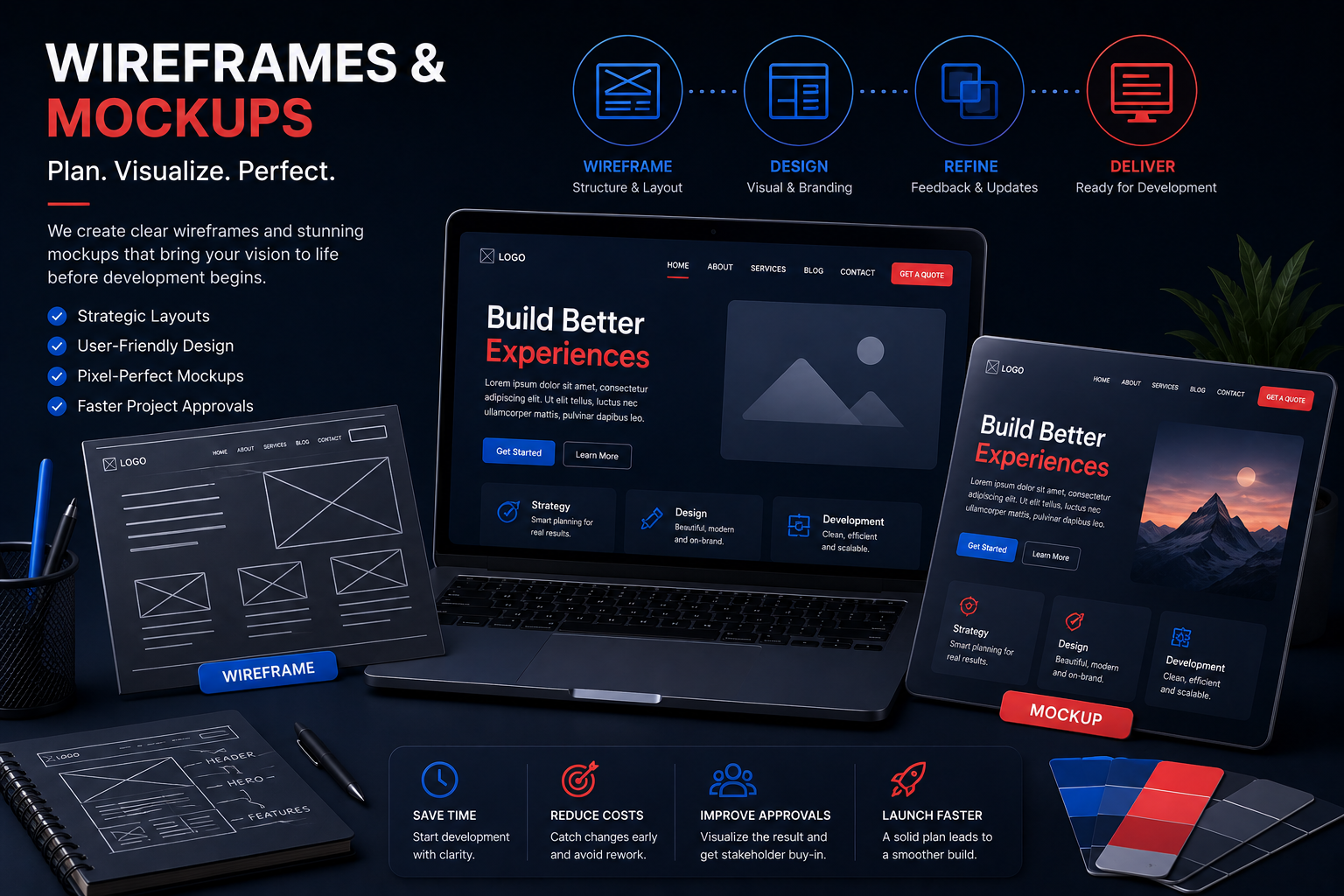 Wireframes & Mockups